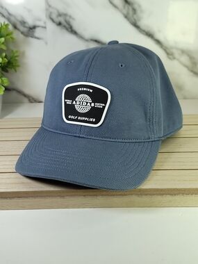 adidas Men's Gray Blue Golf Cap with Logo Patch
